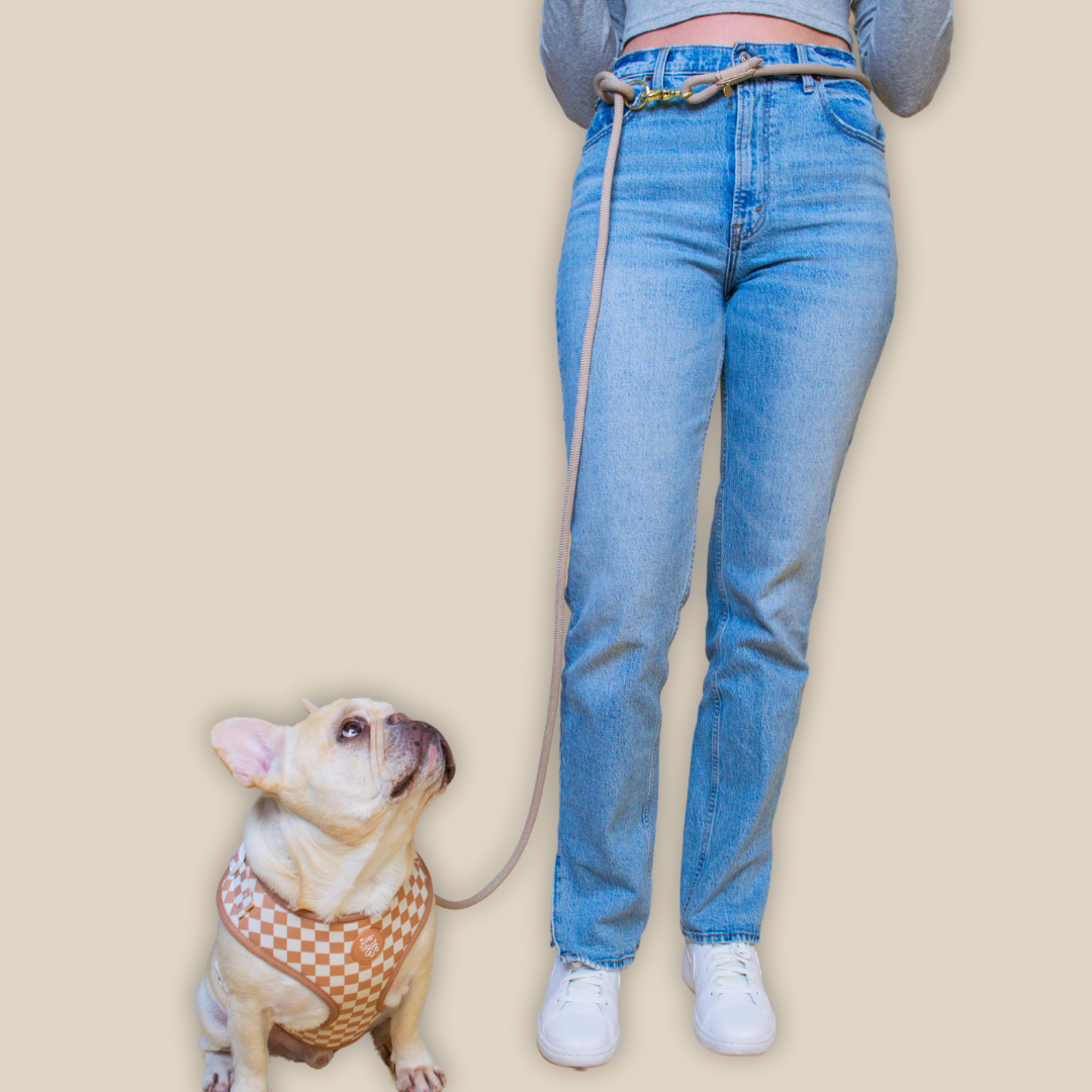 'Nude' Hands Free Rope Leash