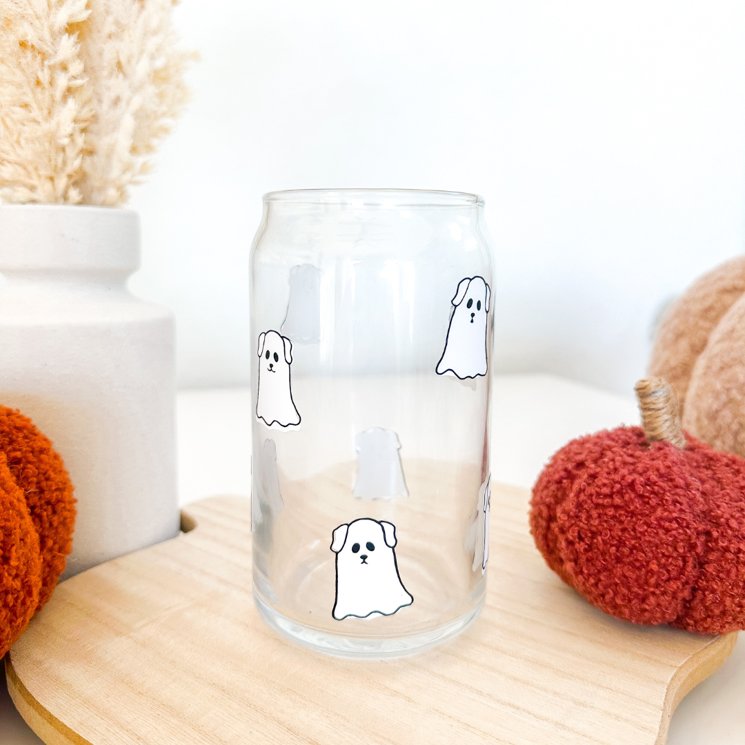 16 oz Ghost Glass Cup