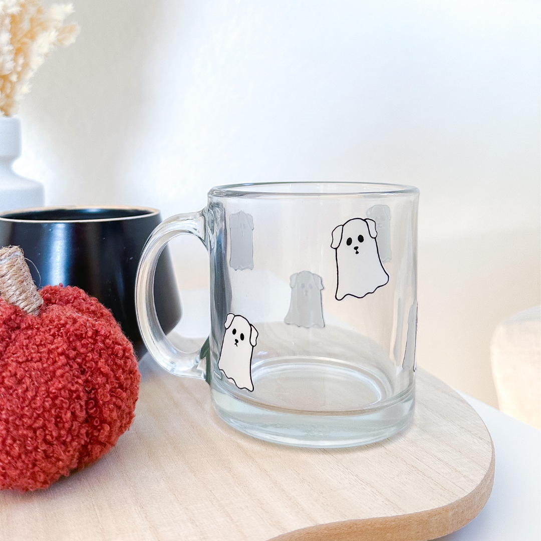 Ghost Dog Glass Mug - 13oz