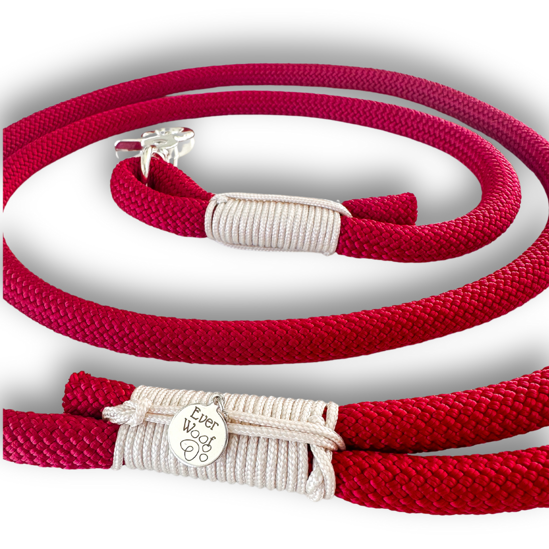 'Raspberry' Rope Leash