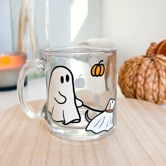 Howl-oween Walkies Glass Mug - 13oz