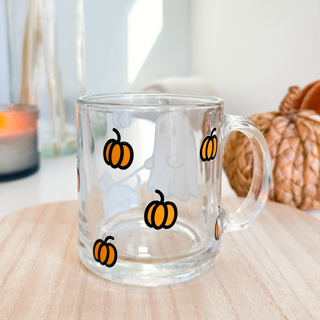 Howl-oween Walkies Glass Mug - 13oz