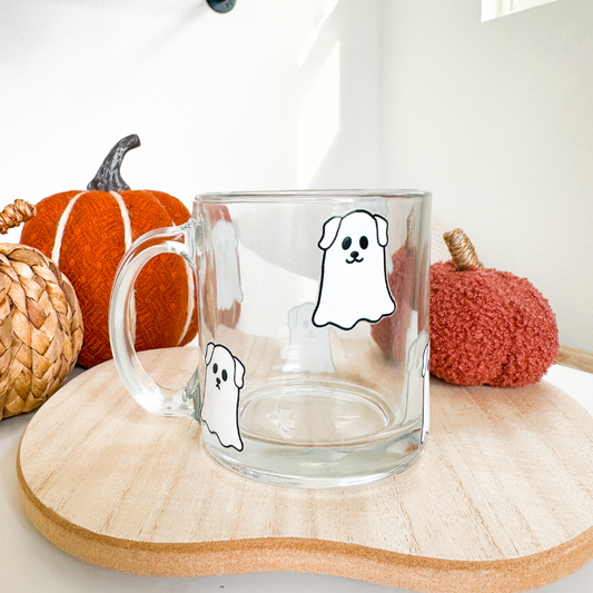 Ghost Dog Glass Mug - 13oz