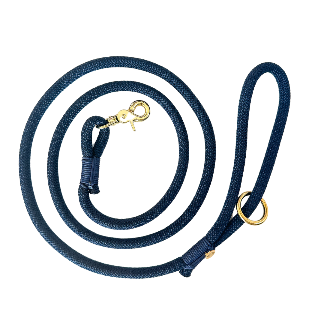 'Deep Sea Blue' Rope Leash