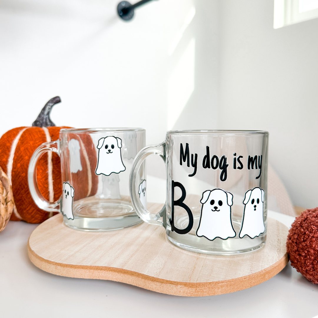 My Dog is my Boo Glass Mug - 13oz