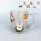 Holiday Dogs Glass Mug - 13oz