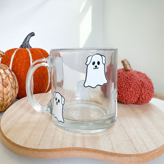 Ghost Dog Glass Mug - 13oz